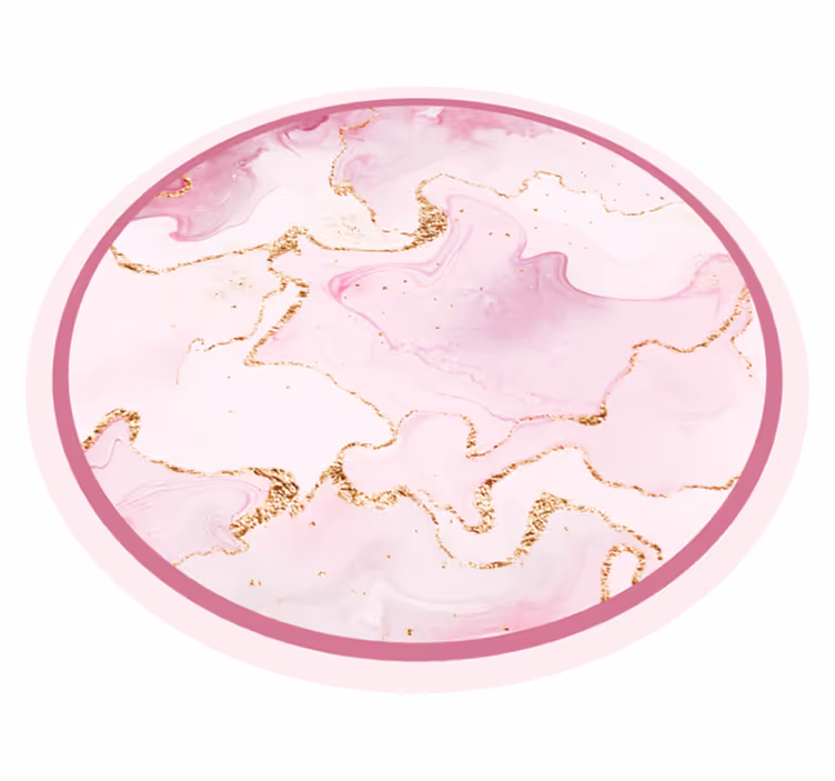 Tapete de vinil mármore redemoinho rosa elegante - TenStickers