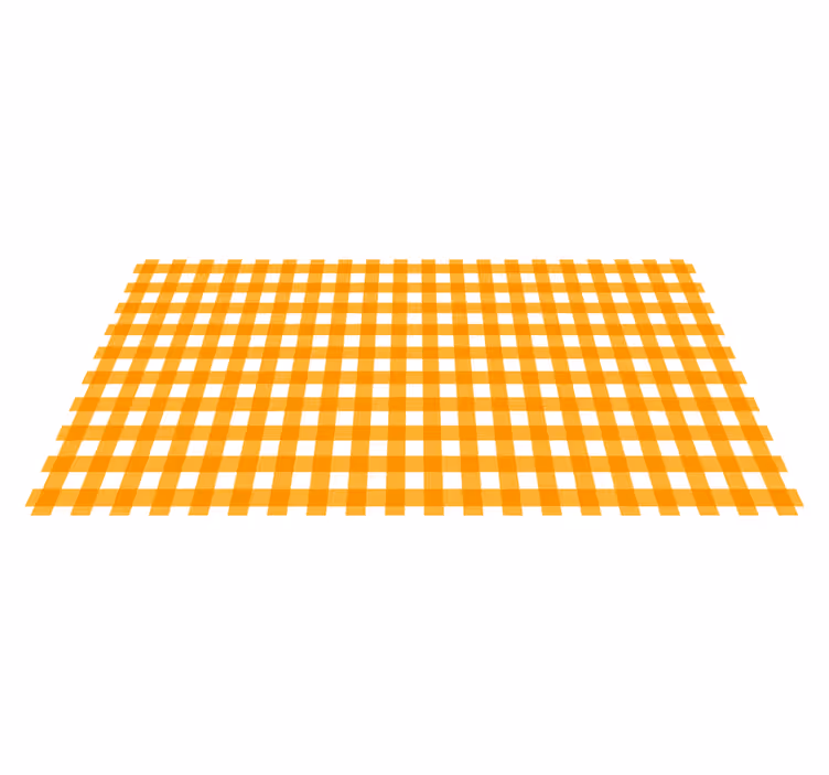 Tapete vinílico amarelo padrão xadrez quente - TenStickers