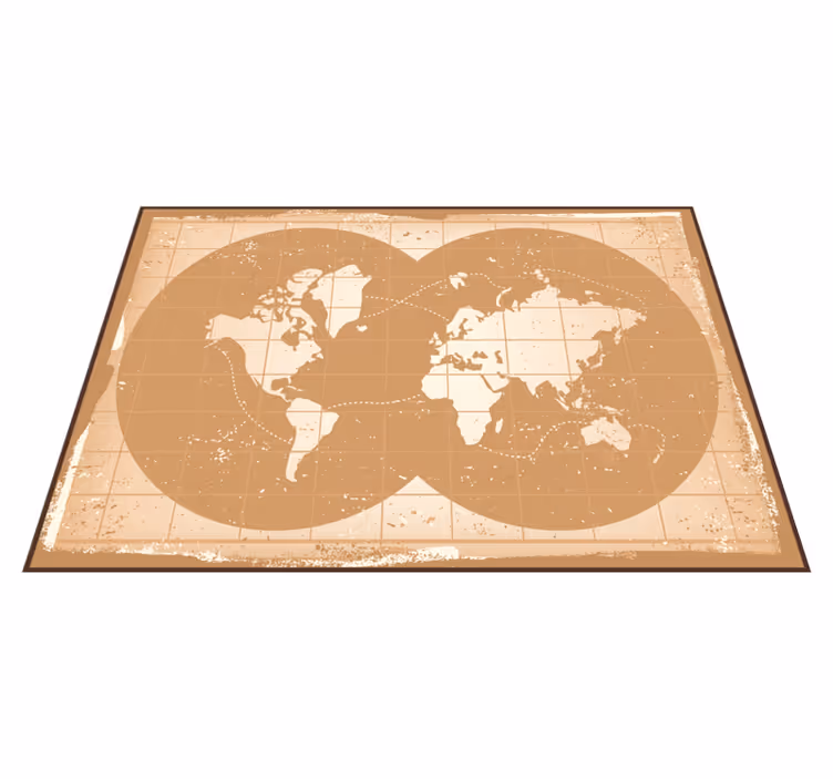 Tapete vinílico de mapa mundial atlas global - TenStickers
