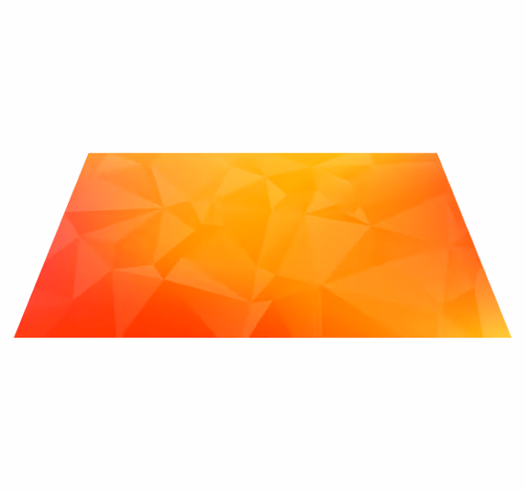 Tapete moderno de formas geométricas abstratas em laranja - TenStickers