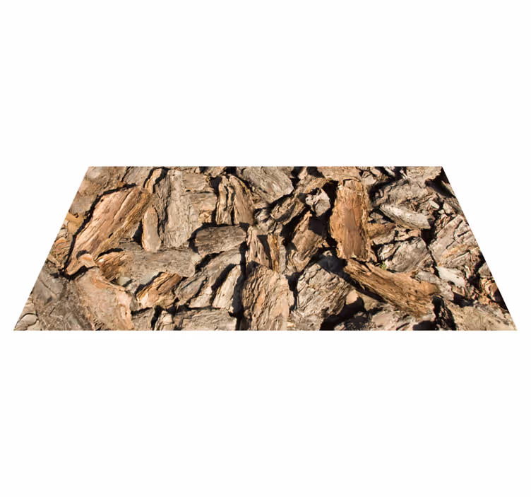 Tapete de textura de casca de árvore rústica marrom - TenStickers