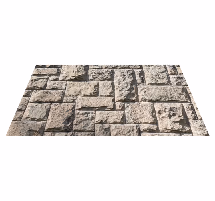 Tapete de textura de tijolos de pedra rústica cinza - TenStickers