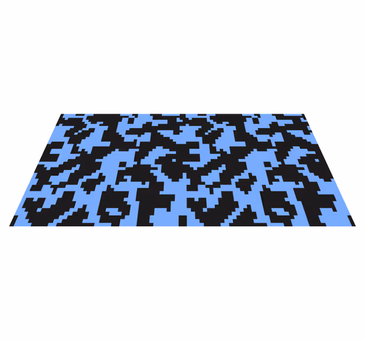 Tapete de textura de camuflagem azul e preto - TenStickers