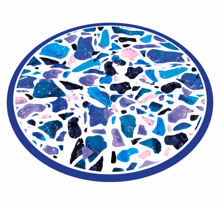 Tapete de vinil mármore mosaico de pedra colorida - TenStickers