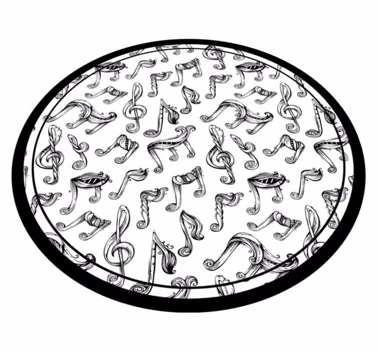 Tapete vinílico juvenil padrão de notação musical - TenStickers