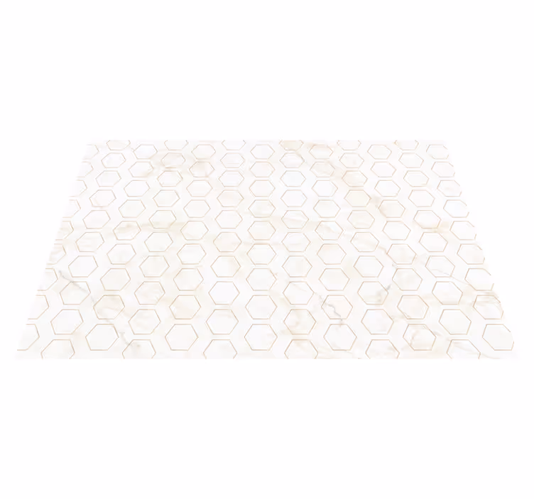 Tapete de vinil mármore padrão hexagonal - TenStickers