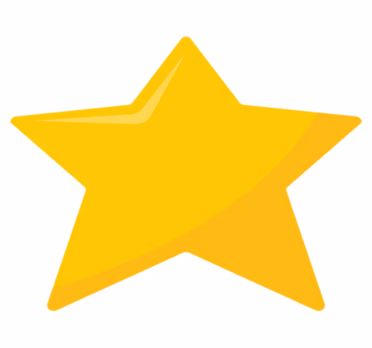 Tapete amarelo clássico estrela de vinil - TenStickers
