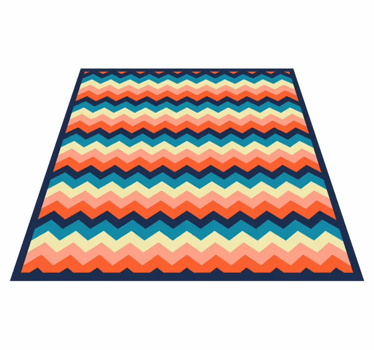 Tapete de vinil quadrado multicolor zig zag - TenStickers