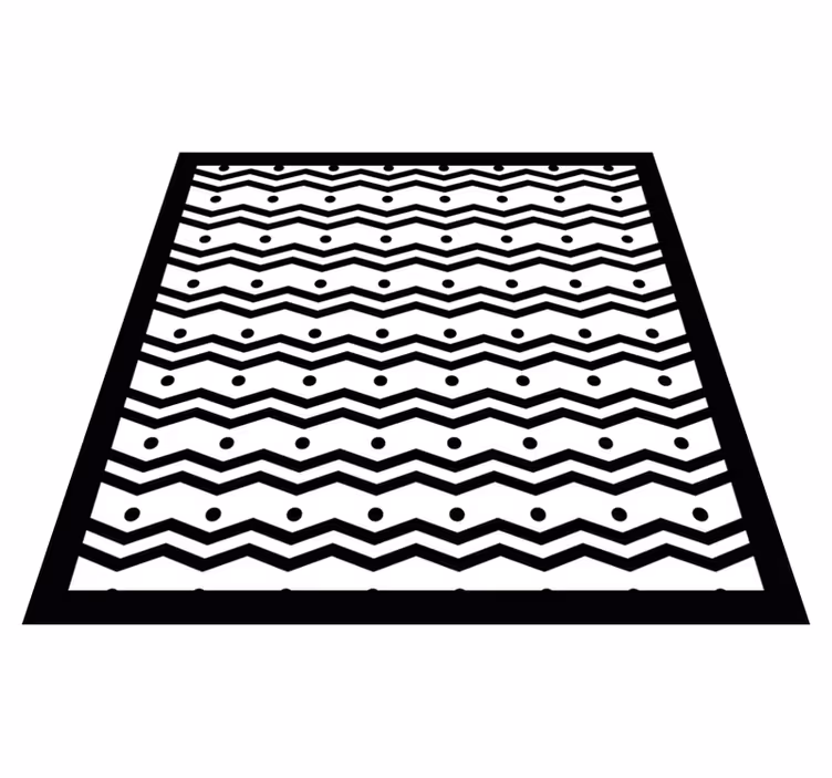 Tapete vinílico às risca conceito zigzag - TenStickers