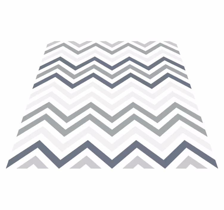 Tapete de vinil quadrado com linhas zig zag padrão nórdico - TenStickers