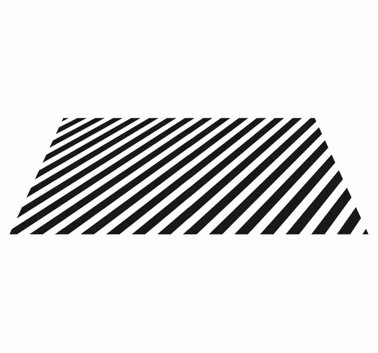 tapete em vinil retangular preto e branco diagonal - TenStickers