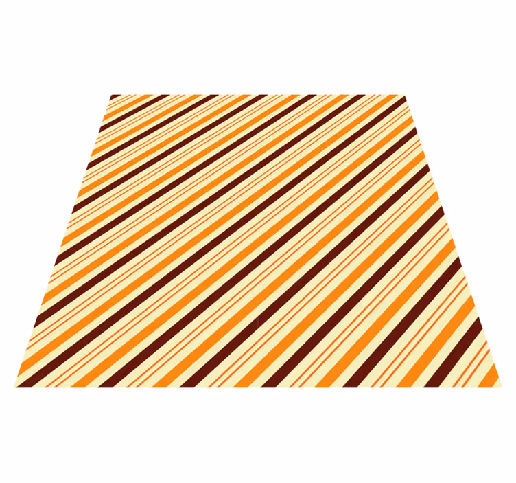 Tapete de vinil quadrado com padrão laranja e marrom retrô - TenStickers