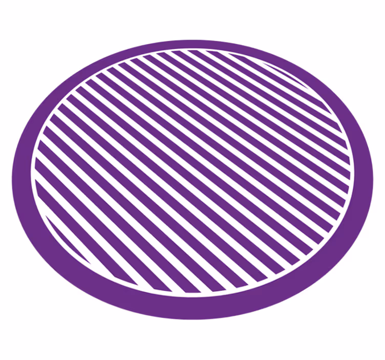 Tapete circular vertical com padrão branco e roxo - TenStickers