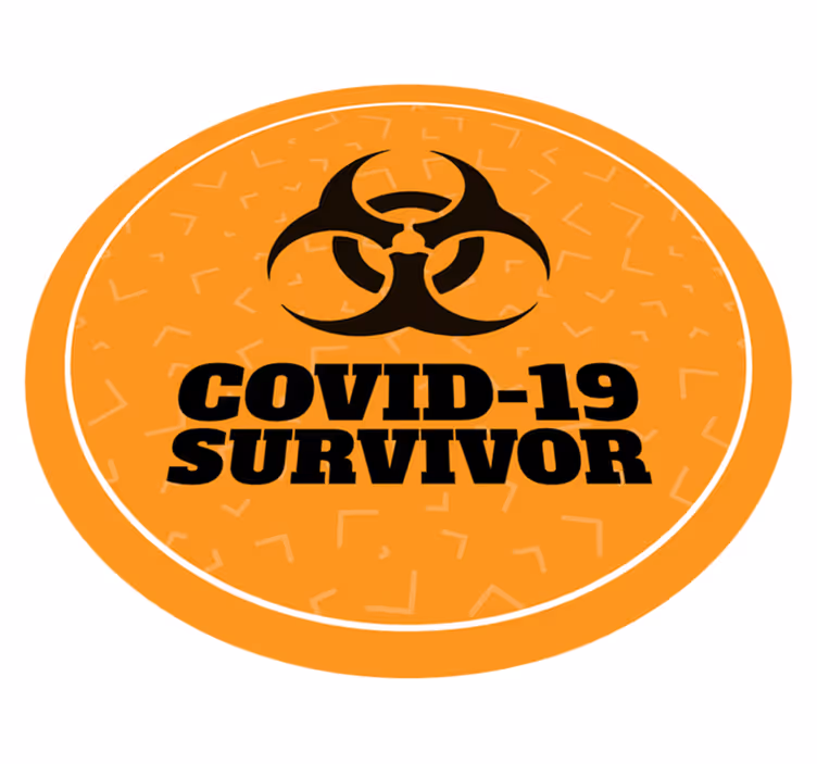 Sobrevivente covid produtoengraçado tapete personalizado - TenStickers