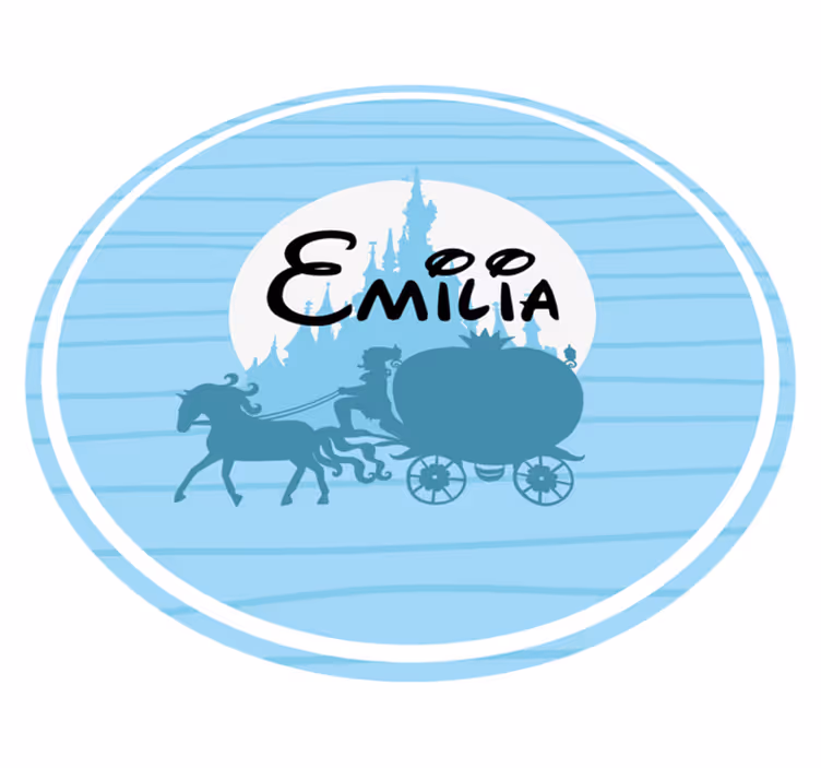 Carruagem do castelo e um tapete personalizado para cavalos - TenStickers