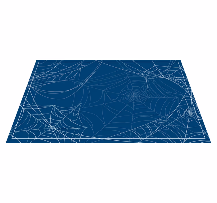 Tapetes de halloween com teia de aranha azul - TenStickers