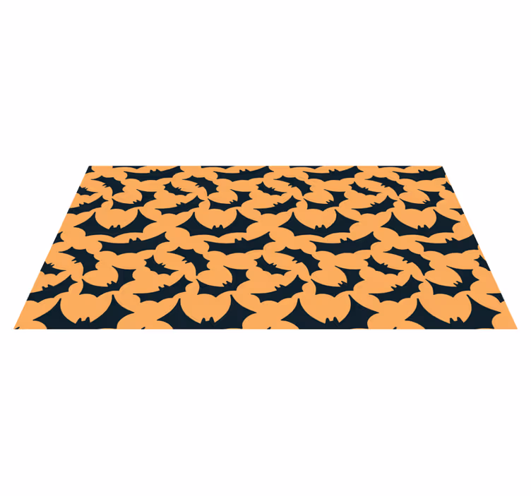 Morcegos laranja e preto estampados com tapetes de halloween - TenStickers