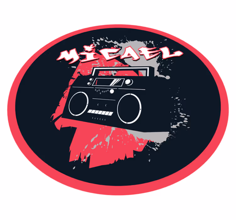Tapete personalizado de grafite de hip hop cd player - TenStickers