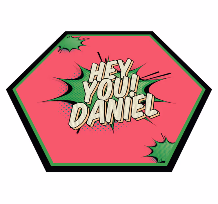 Ei você legal pôster de grafite tapete personalizado - TenStickers