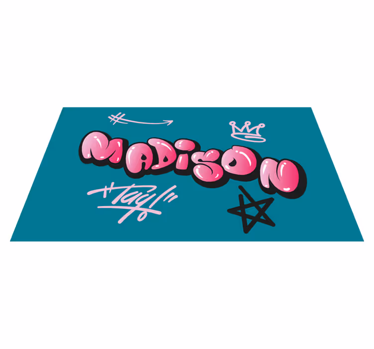 Tapete personalizado de grafite com letras rosa legal - TenStickers