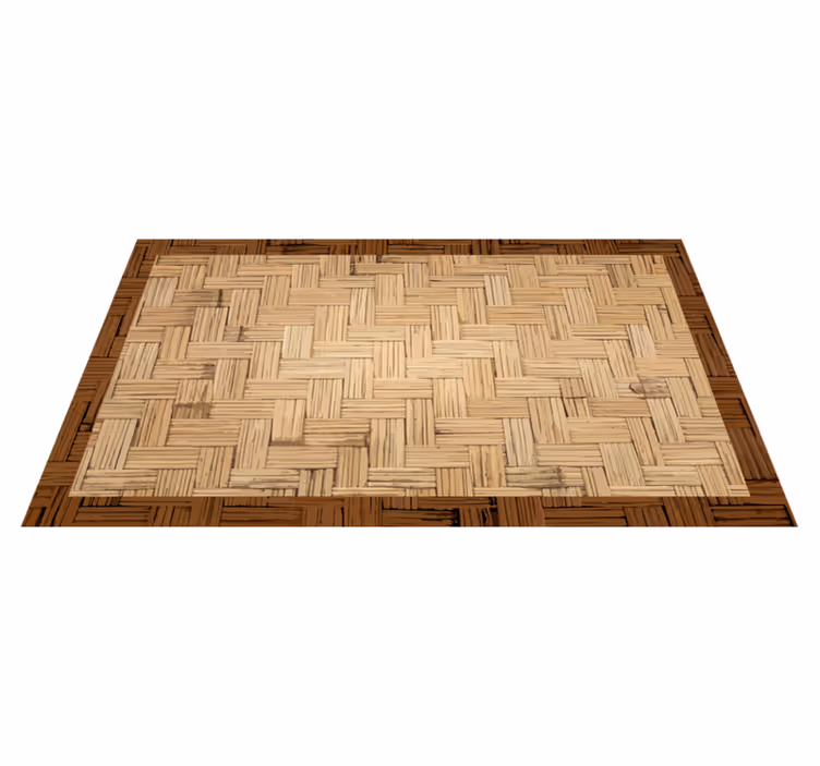 Tapete de textura retângulo de fibra natural - TenStickers