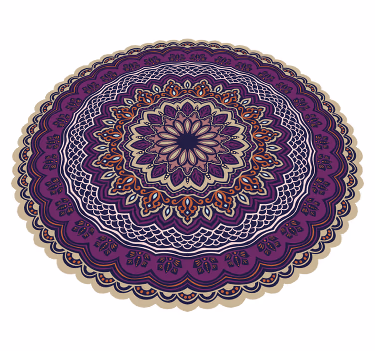 Tapete colorido de textura de mandala ornamental - TenStickers