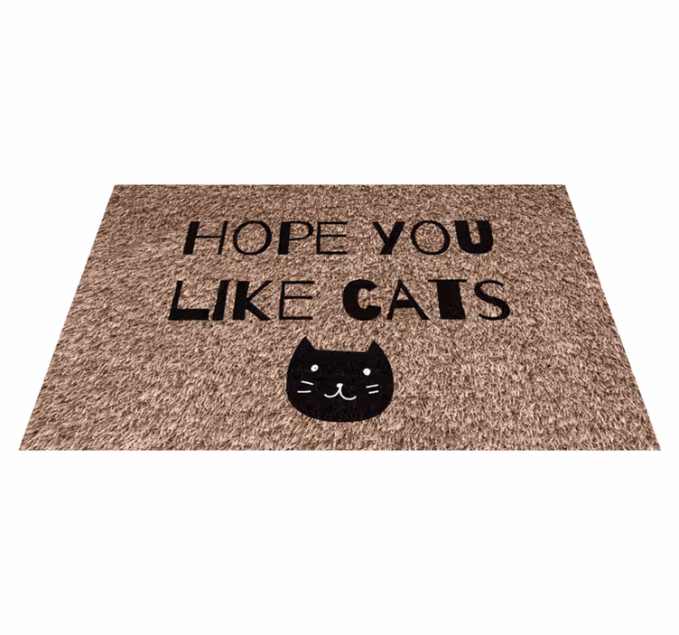 Tapete vinílico frases e textos espero que goste de gatos - TenStickers