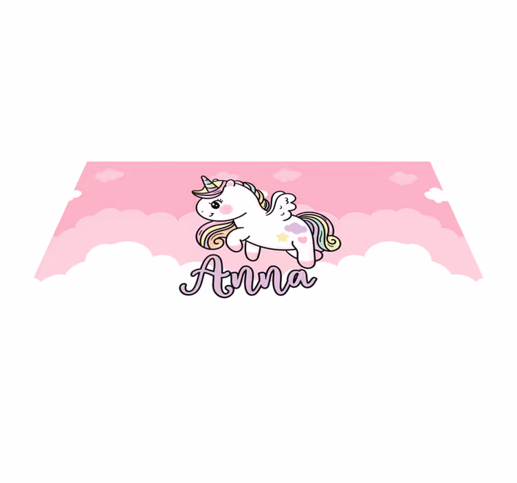 Tapete personalizado unicórnio mágico rosa - TenStickers