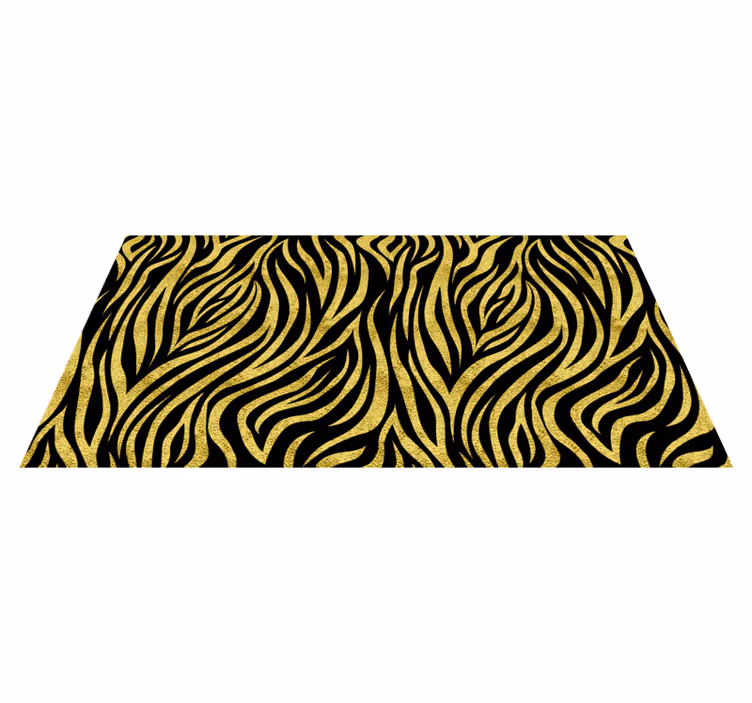 Tapete de animal zebra dourado com estampa de zebra - TenStickers