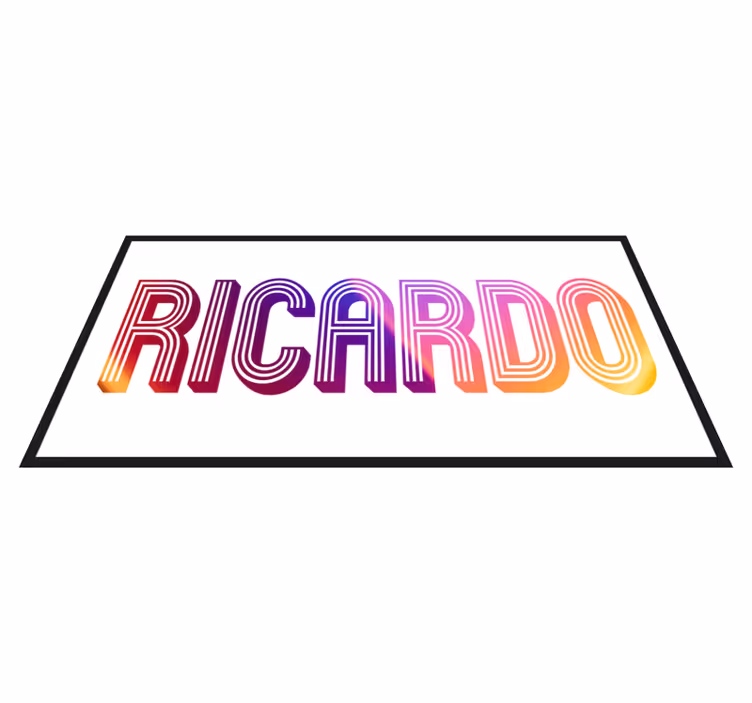 Desfocar contorno brilhante nome tapete personalizado - TenStickers