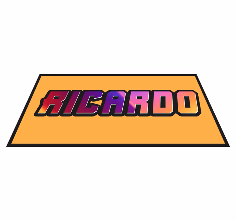 Tapete desportivo neon personalizado com nome personalizado - TenStickers
