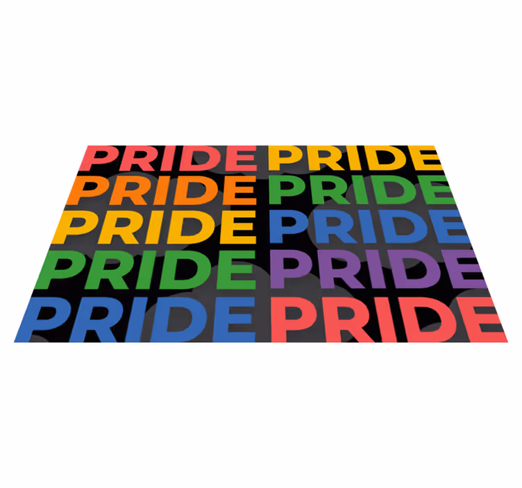 Tapete vinílico frases e textos orgulho colorido - TenStickers