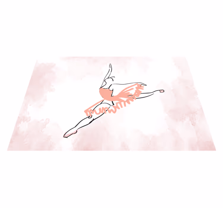 Tapete vinílico juvenil esboço de dançarina de aquarela - TenStickers