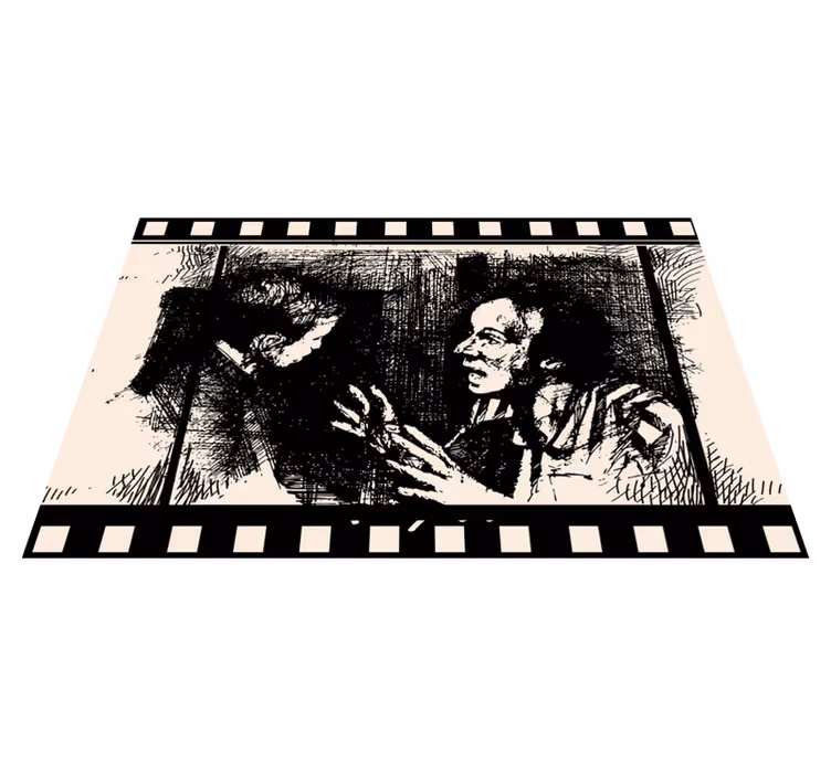 Silhueta italiano filme produtovintage tapete - TenStickers