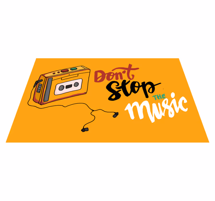 Tapete vinílico frases e textos tema de cassete retrô - TenStickers