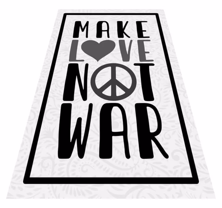 Faça amor, não guerra, citação tapete personalizado - TenStickers
