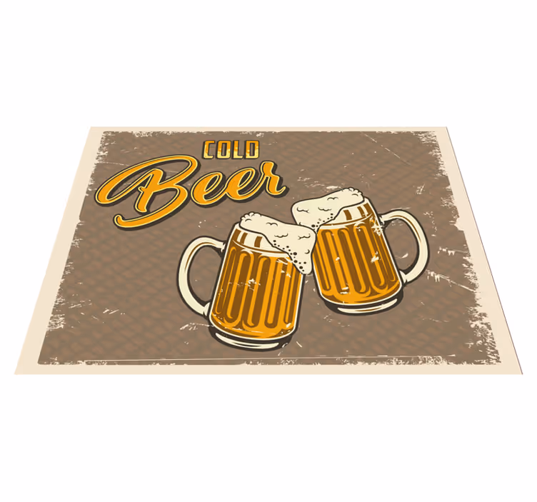 Ladrilhos de cozinha suja retro cerveja gelada - TenStickers