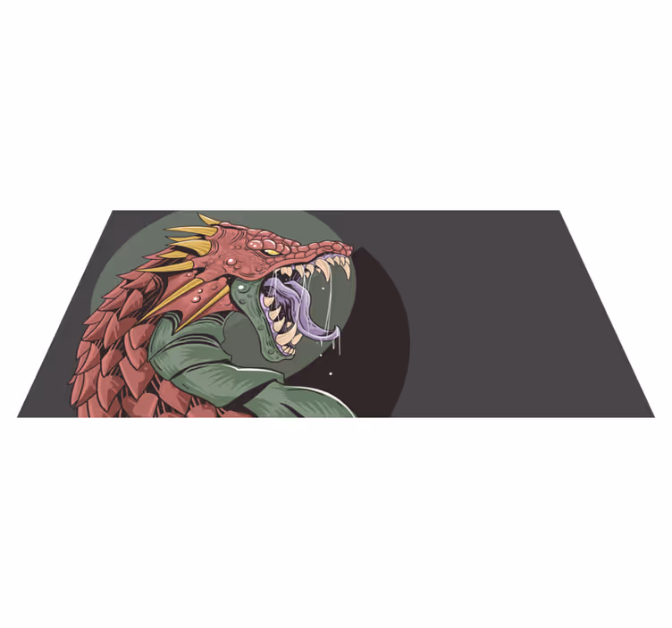 Tapete vinílico juvenil ilustração de cabeça de dragão - TenStickers