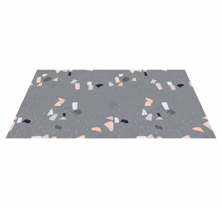 Piso de mosaico em mármore com efeito terrazzo - TenStickers