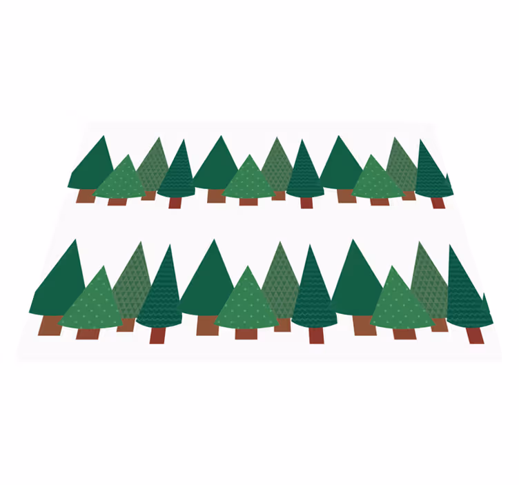 Patchwork padrão de árvore de natal tapete vintage - TenStickers