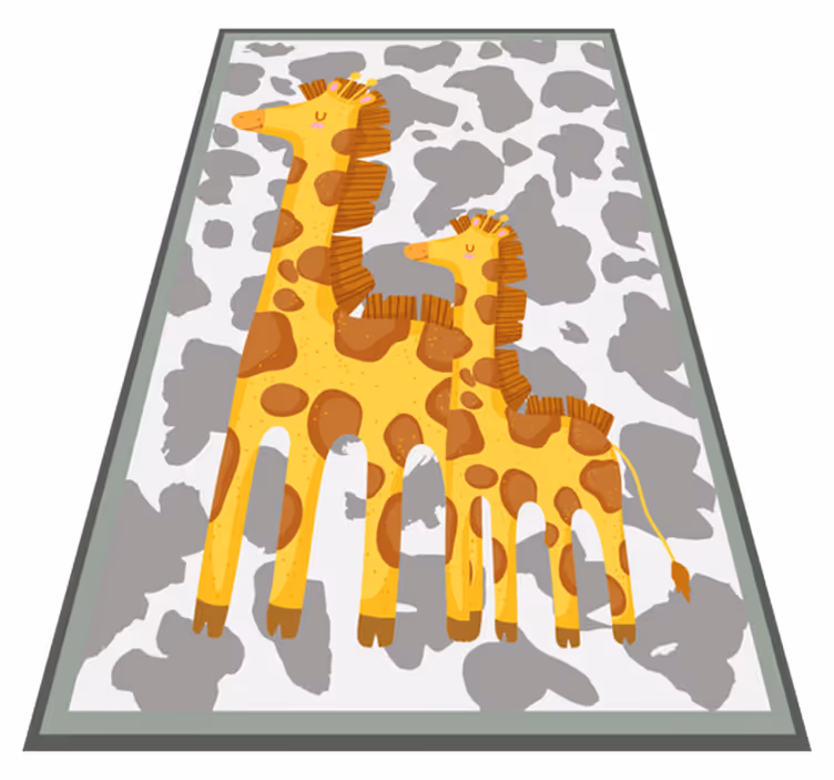 Mãe e filha girafas bebê tapete de jogo - TenStickers