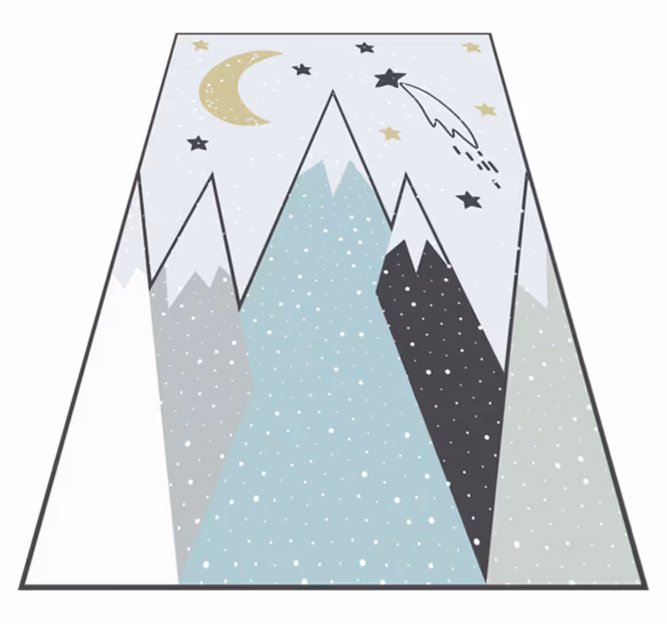Tapete vinílico infantil céu noturno montanhoso - TenStickers