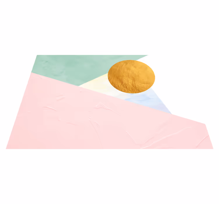 Tapete vinílico geométricas formas pastel geométricas - TenStickers