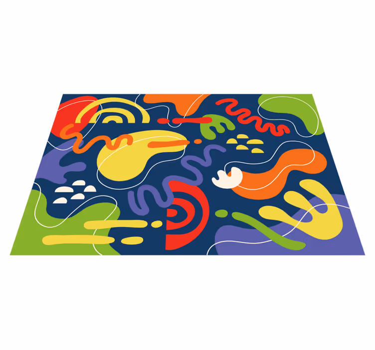 Tapete vinílico geométricas formas coloridas abstratas - TenStickers