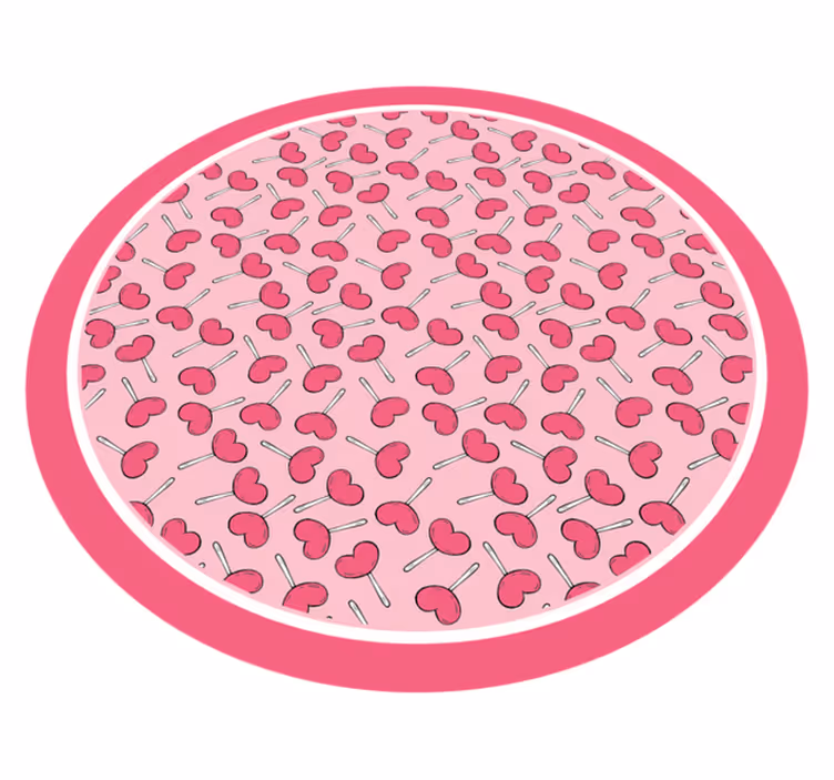 Tapete vinílico bebé círculo de delícia de cereja - TenStickers