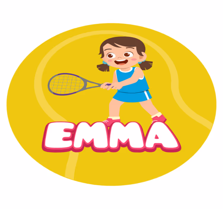 Tapete vinílico com nome tênis personalizado - TenStickers
