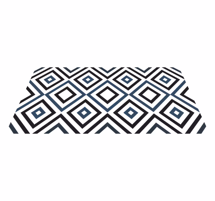 Tapete de padrão geométrico azul-marinho e preto - TenStickers