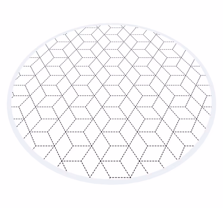 Padrão de cubos preto e branco com tapete de pontos - TenStickers