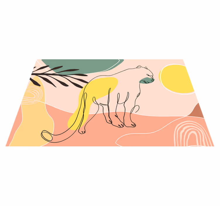 Tapete de animal pantera desenhado à mão - TenStickers