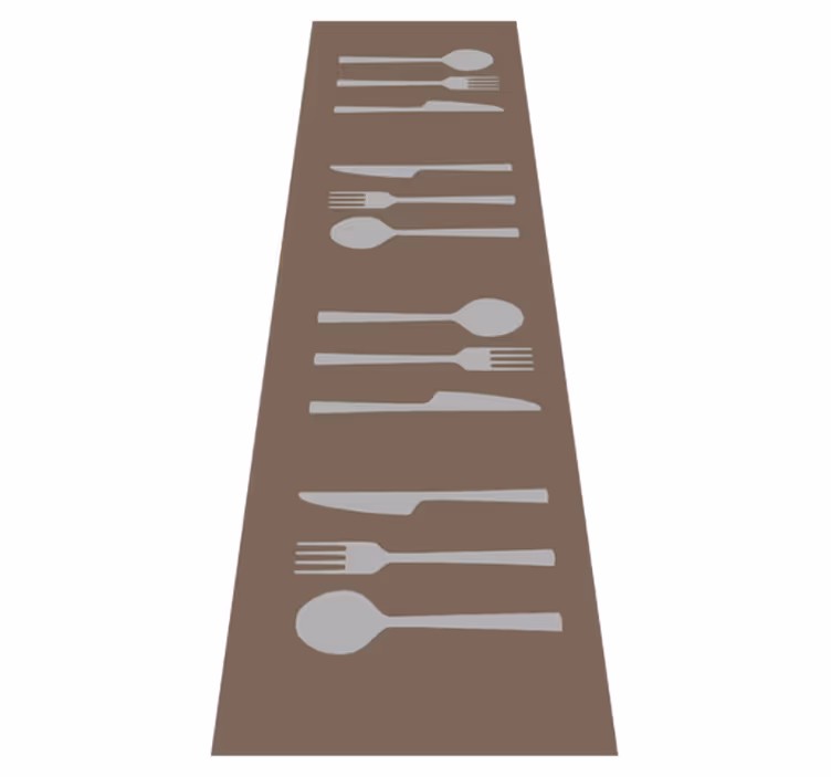 Tapete vinílico cozinha garfo, faca e colher - TenStickers